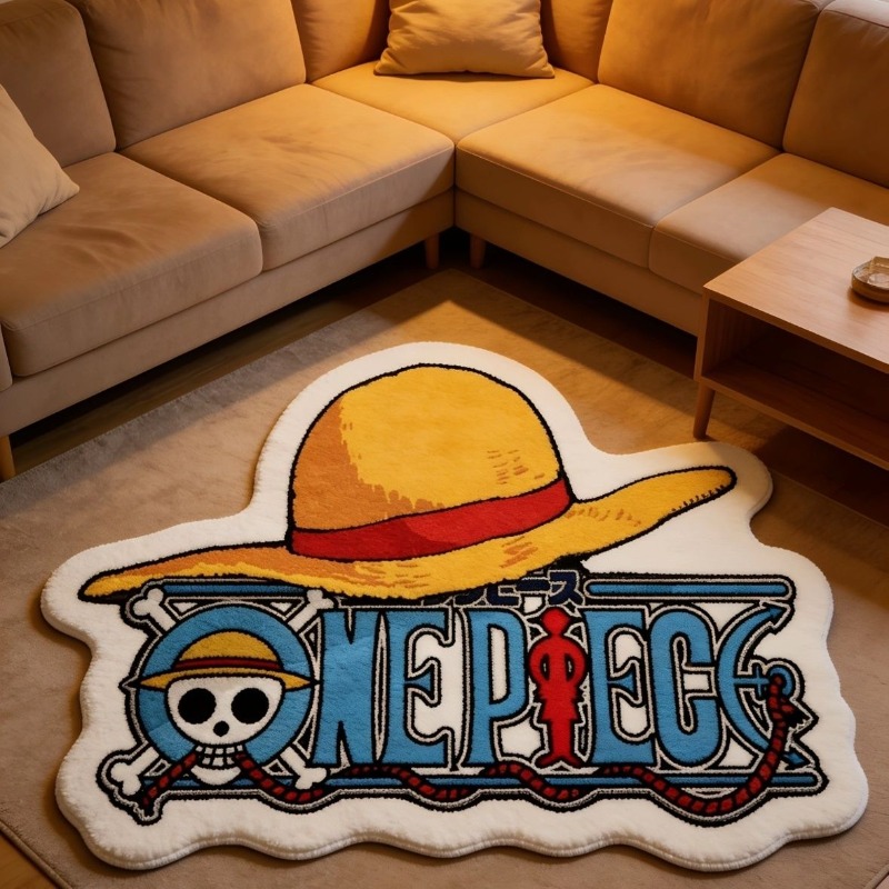 Sustainable Living Practices - One Piece Anime Gevlochten Vloerkleed, Vlekbestendig